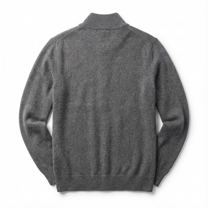 Merino V-hals trui met rits