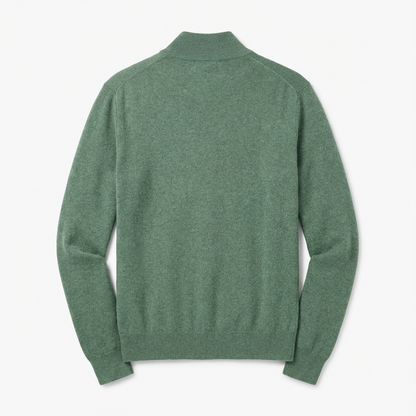 Merino V-hals trui met rits