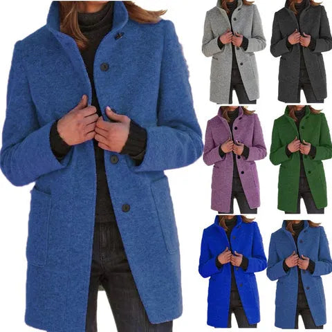 Lotte | Dames retro wollen coltrui jas