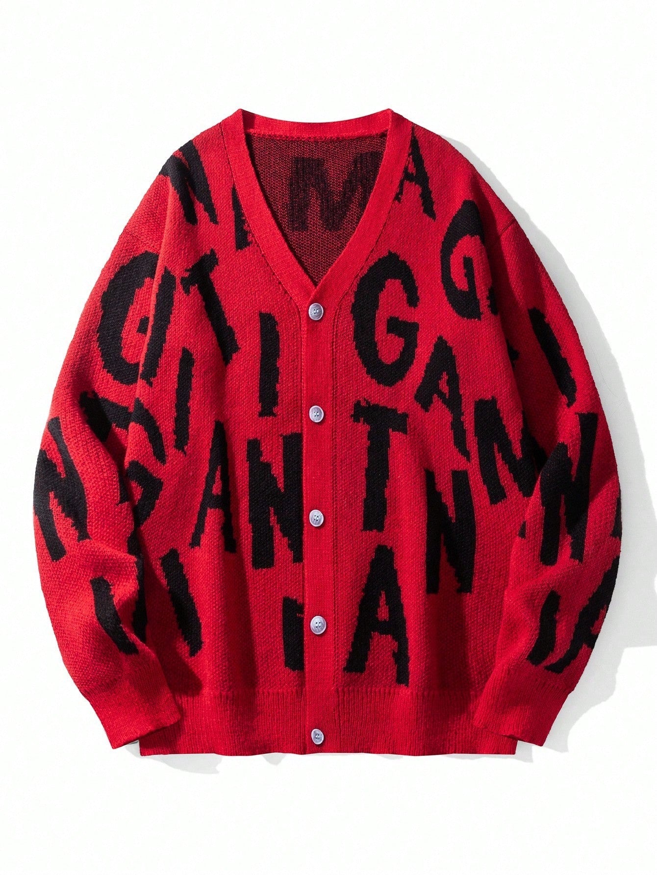 Oversized vest met knoopjes en V-hals van 100% polyester voor dagelijks gebruik in de herfst heren-32