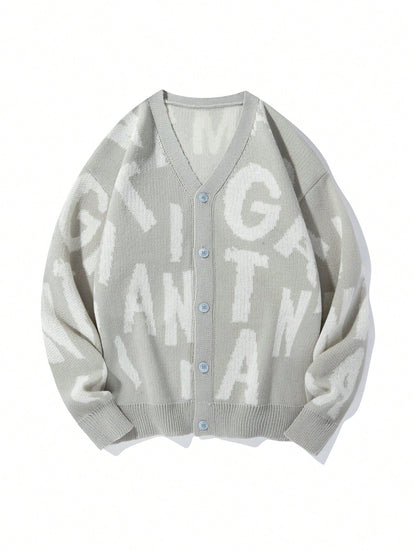 Oversized vest met knoopjes en V-hals van 100% polyester voor dagelijks gebruik in de herfst heren-36