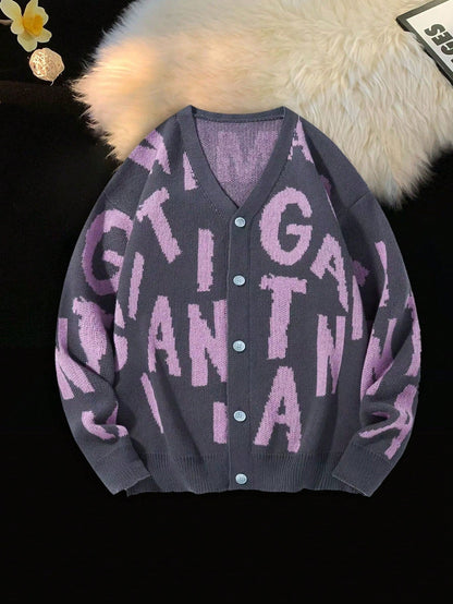 Oversized vest met knoopjes en V-hals van 100% polyester voor dagelijks gebruik in de herfst heren-41