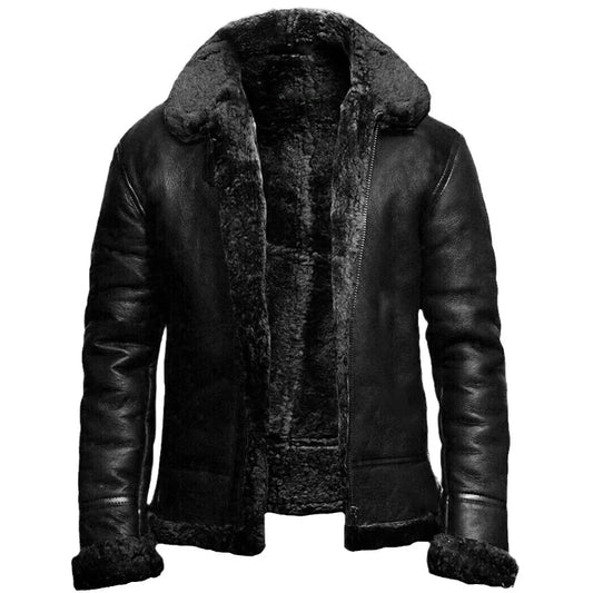 Ravi | Leren winterjack