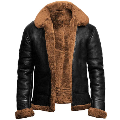 Ravi | Leren winterjack