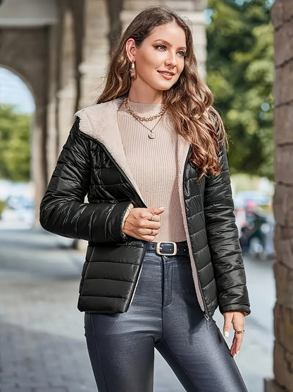 Gewatteerde Winterjas met Capuchon voor Dames: Stijlvol en Warm - Koop Nu! afbeelding 6
