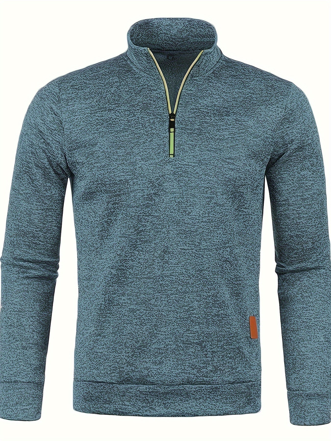 Heren fleece trui met halsrits