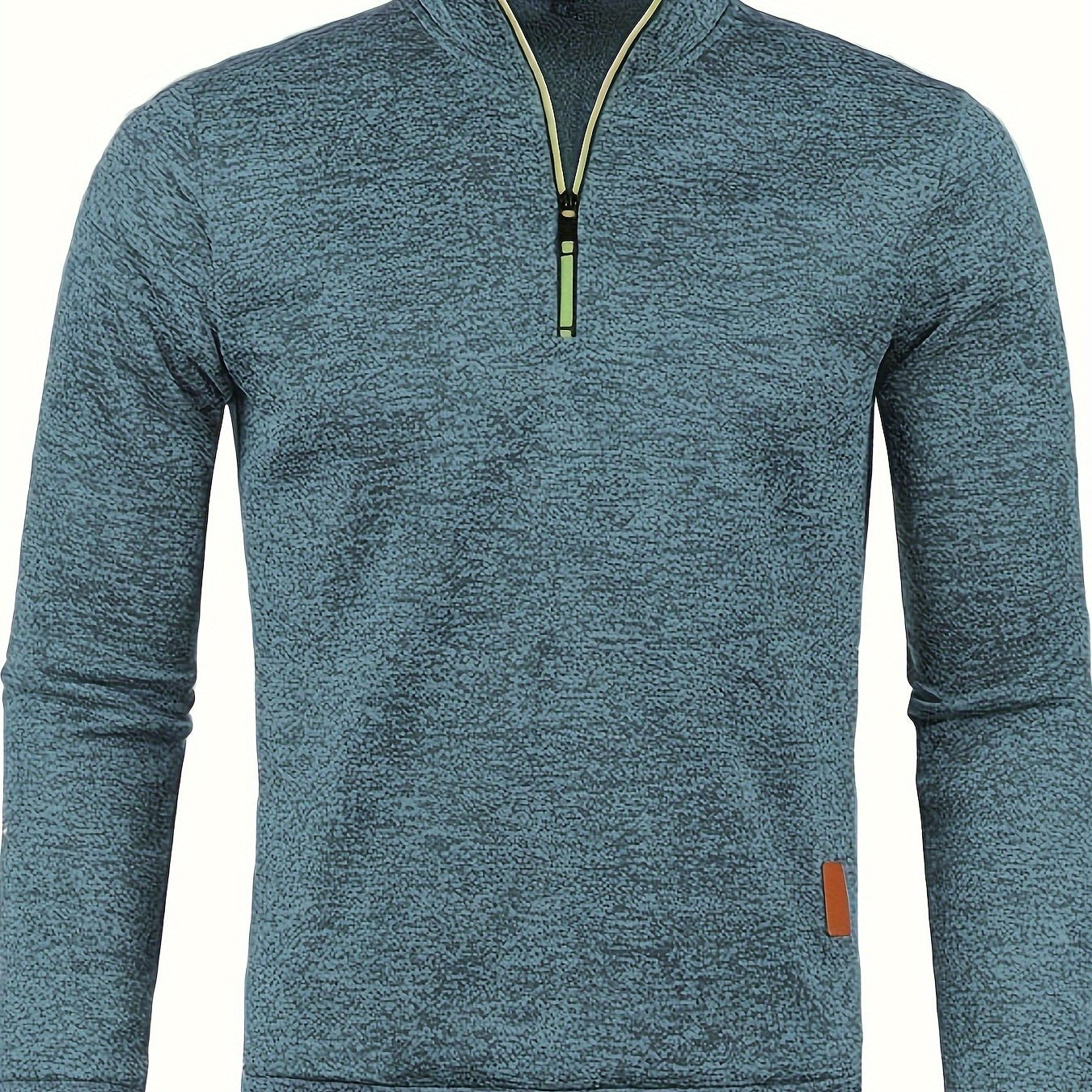Heren fleece trui met halsrits