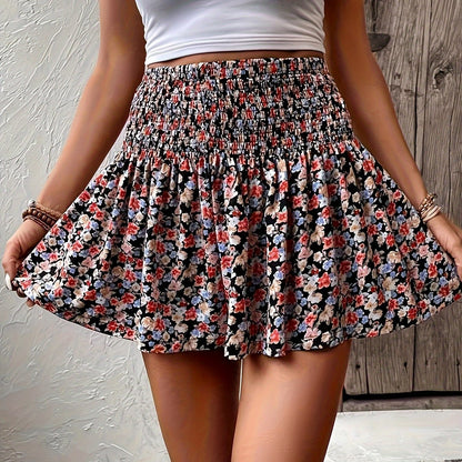 Vrolijke bloemenprint minirok van premium katoenmix - trendy en zomers! afbeelding 6