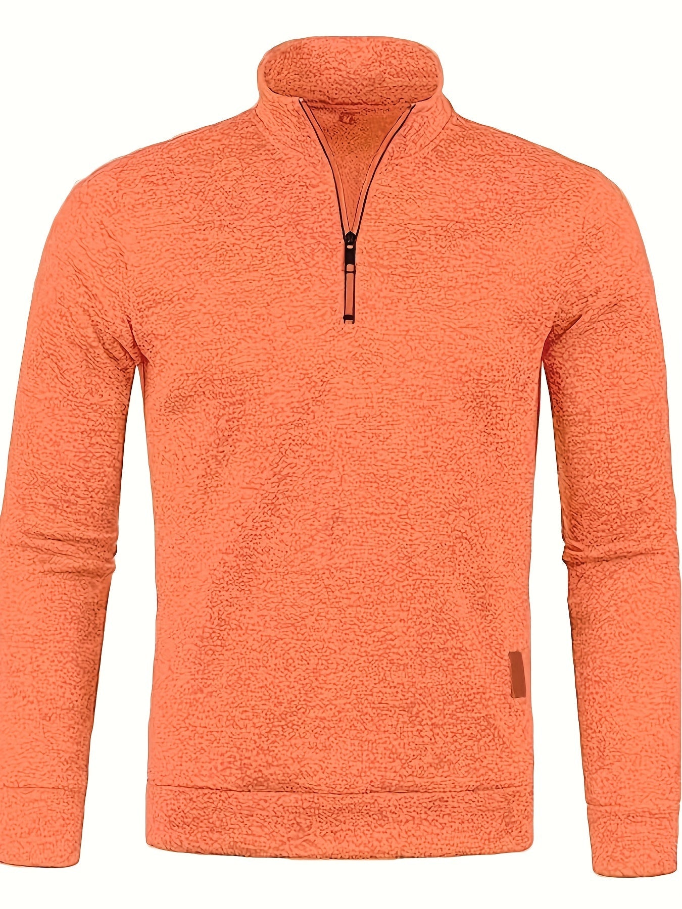 Heren fleece trui met halsrits