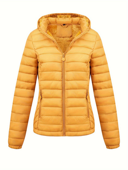 Modieuze gewatteerde ritsbare hoodie jas - stijlvol & warm voor elke gelegenheid! afbeelding 6
