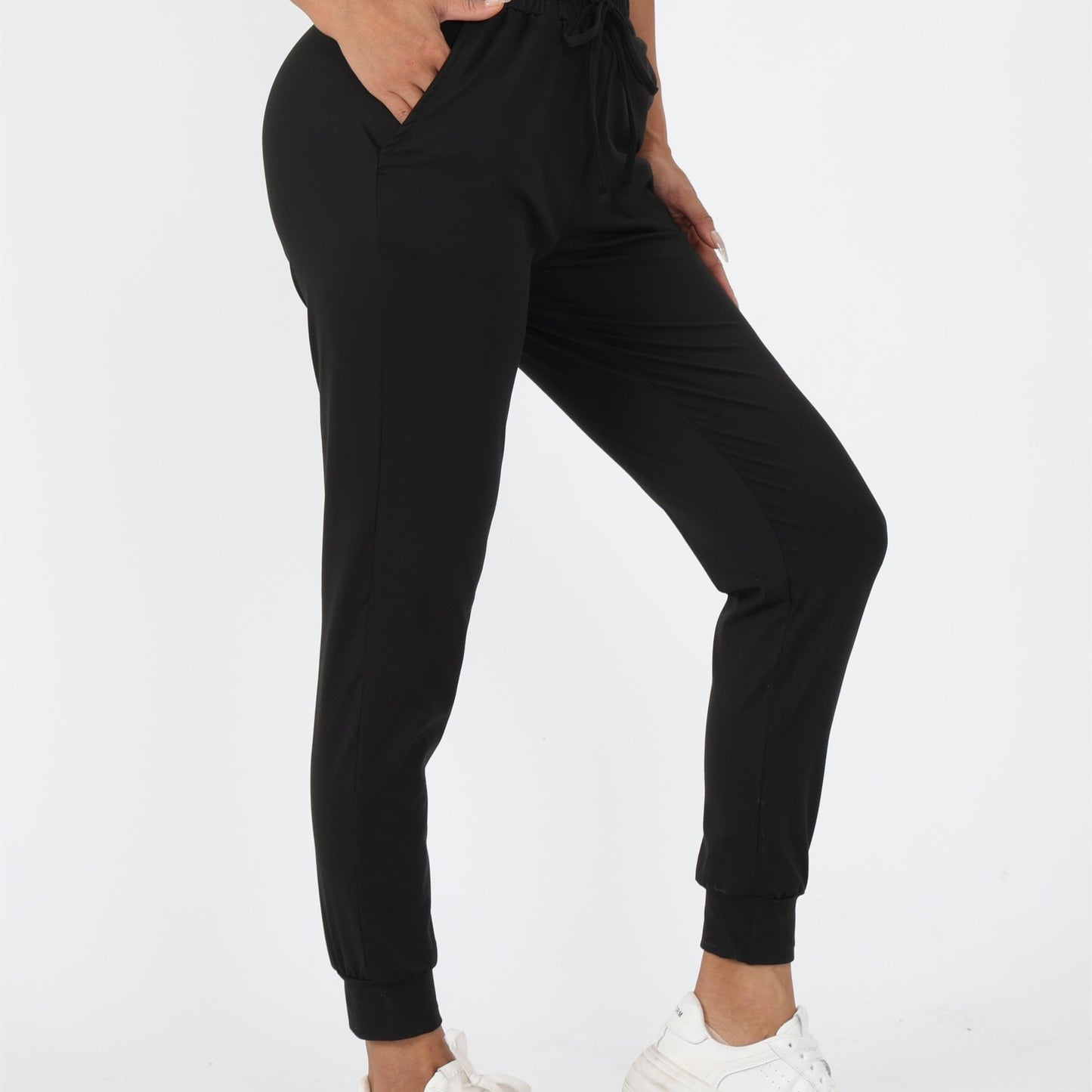 Effen kleur hardloopbroek | Comfortabel en ademend | Regular fit met zak | Ideaal voor lente en herfst afbeelding 12