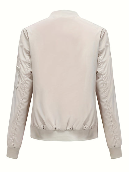 Effen bomberjack van hoogwaardige katoenmix | Casual en stijlvol | Perfect voor herfst en winter afbeelding 8