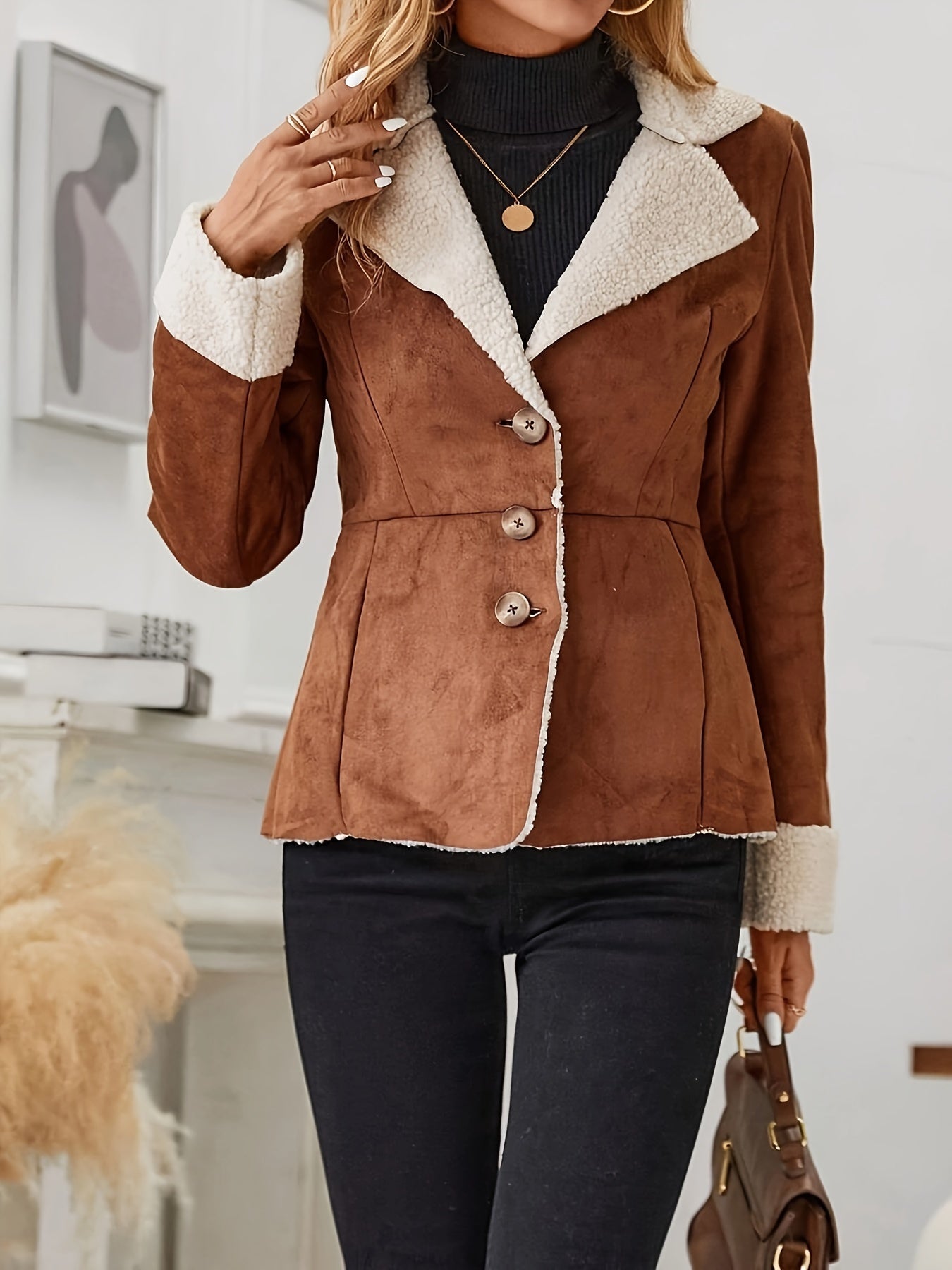 Stijlvolle valse bont thermojas - Warm en tijdloos chic! afbeelding 4