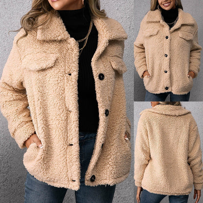 Lotte | Dubbelzijdige teddy fleece jas Farromode afbeelding 7