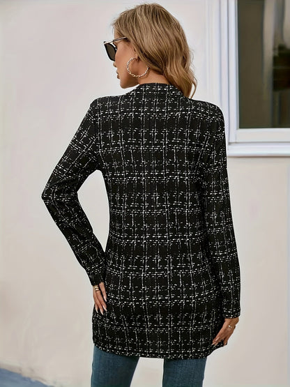 Elegante colorblock blazer | Hoogwaardige, casual stijl | Patchwork kraag & geometrische patronen afbeelding 2