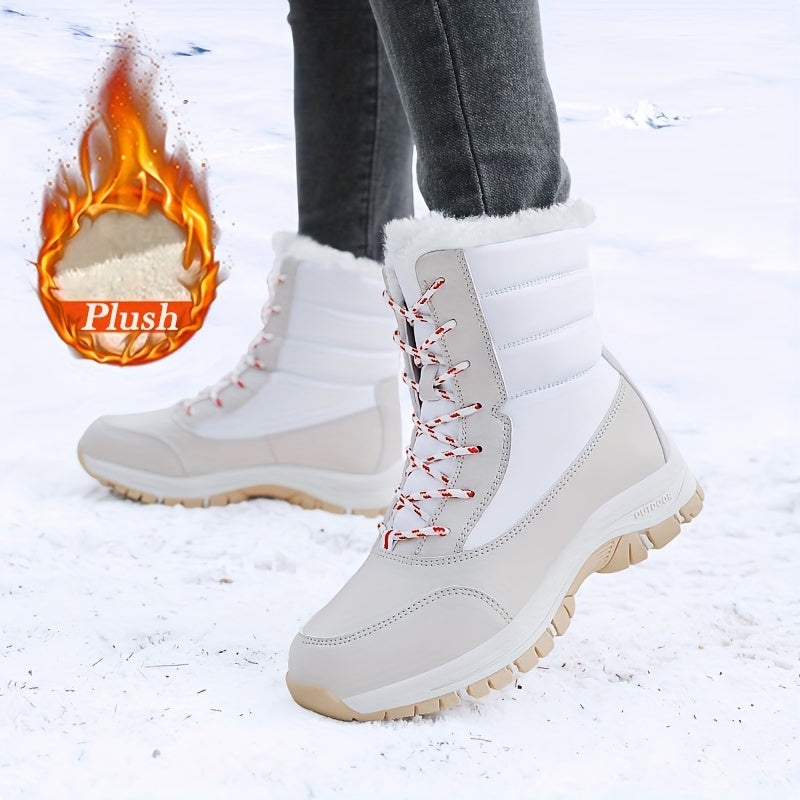 Warme Pluche Thermische Sneeuwlaarzen van Hoogwaardig Kunstleer - Comfort en Stijl voor de Winter afbeelding 16