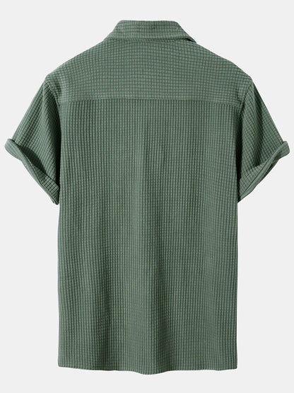 Stijlvolle Wafelpoloshirt en -shorts voor Heren