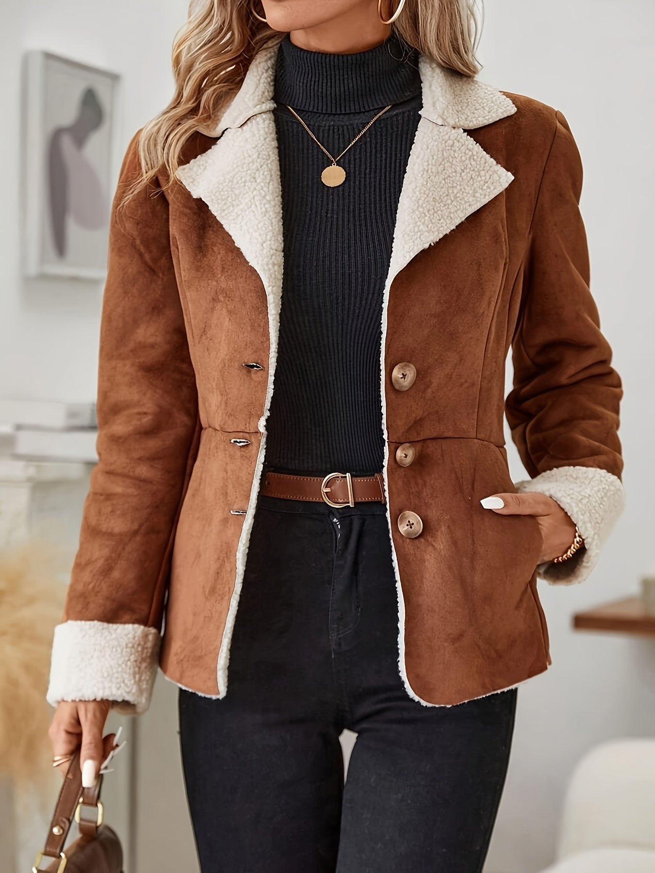 Stijlvolle valse bont thermojas - Warm en tijdloos chic! afbeelding 3