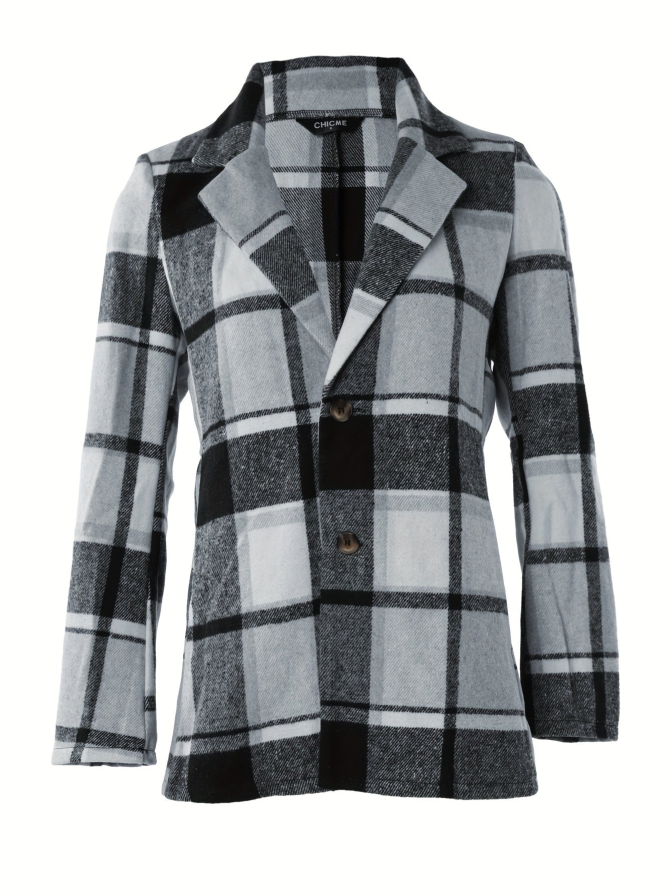 Lange geruite winterjas | Chique herfst- en wintermode van topkwaliteit afbeelding 6