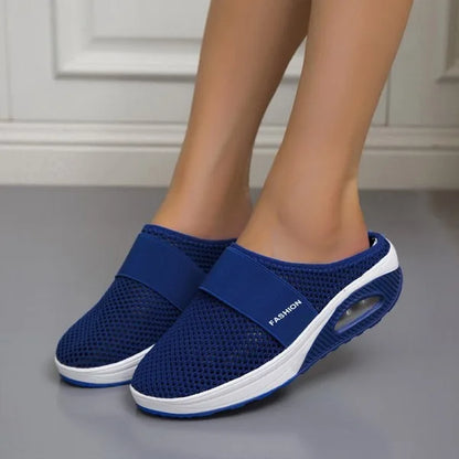 Sophie | Comfortabele ademende zwarte pantoffels
