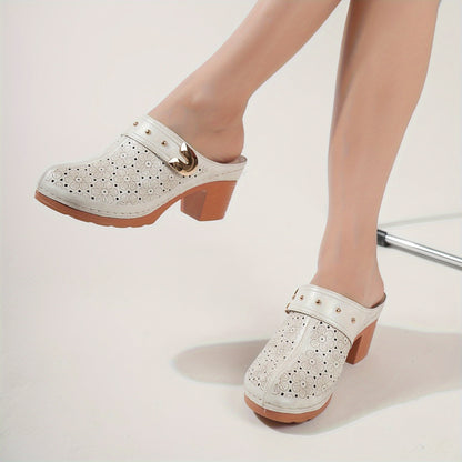 Stijlvolle Bloemen Mules met Hoge Hakken - Elegantie en Comfort in één | Shop Nu! afbeelding 6
