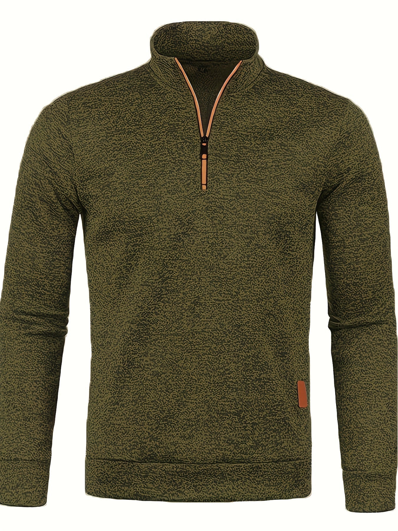 Heren fleece trui met halsrits