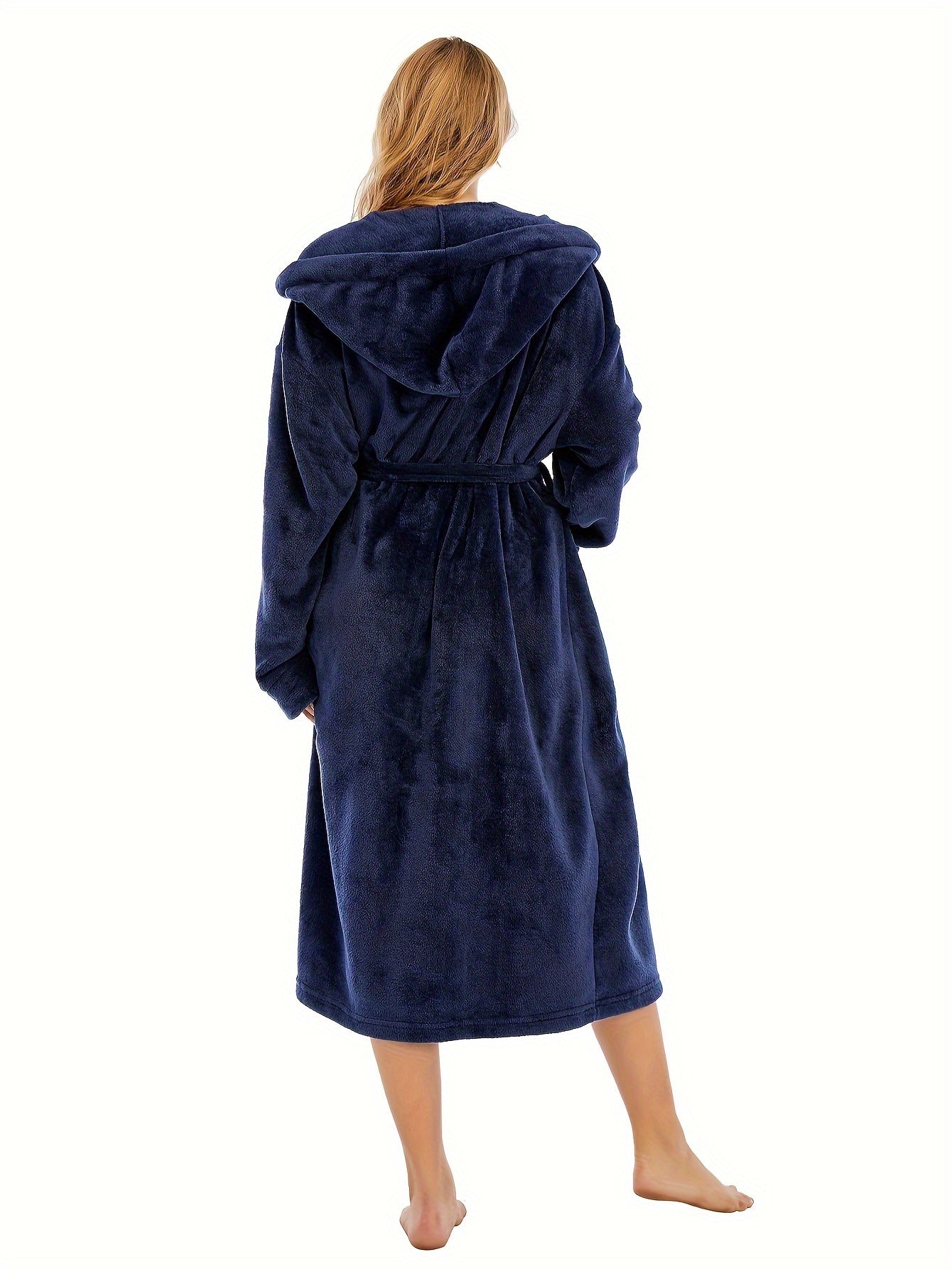 Stijlvolle en warme dames badjas van luxe katoenmix afbeelding 8