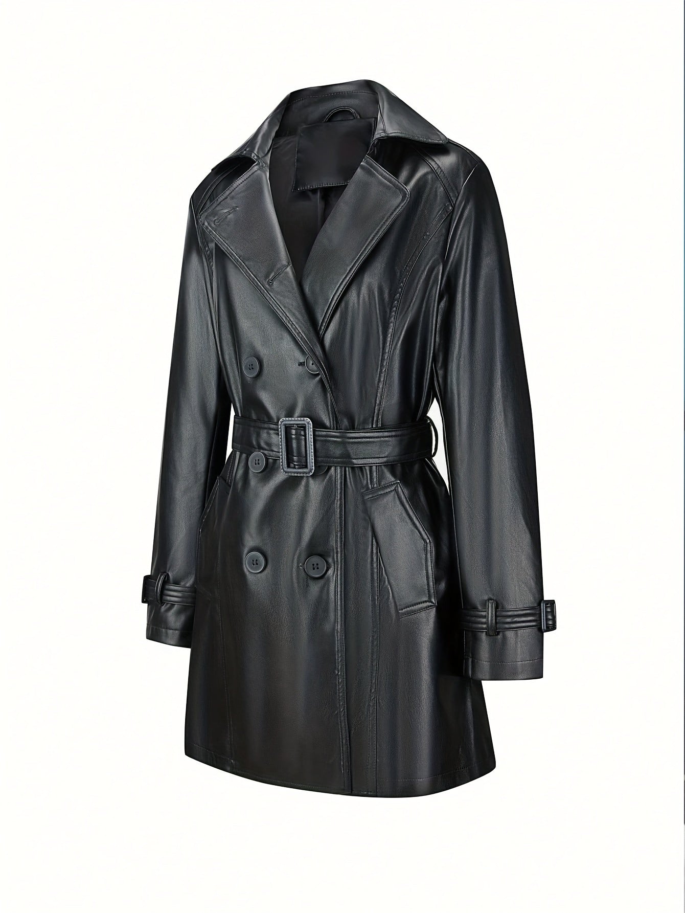 Tijdloze Vintage Trenchcoat in Katoenmix | Dubbelrijig en Getailleerd | Voor de Lente en Herfst afbeelding 3