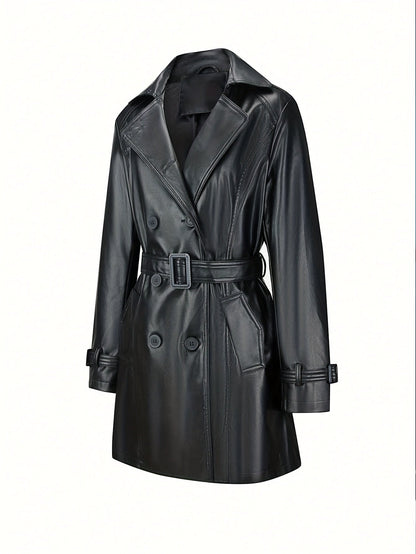 Tijdloze Vintage Trenchcoat in Katoenmix | Dubbelrijig en Getailleerd | Voor de Lente en Herfst afbeelding 3