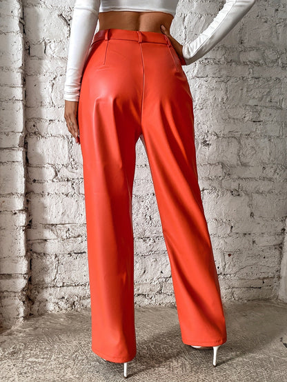 Stijlvolle hoge taille broek van katoenmix met luxe details | Perfect voor herfst en winter | Shop nu! afbeelding 8