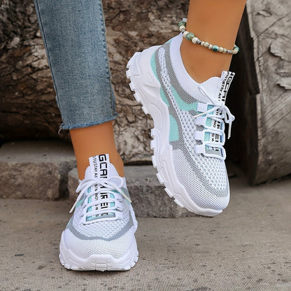 Colorblock gebreide sneakers afbeelding 7
