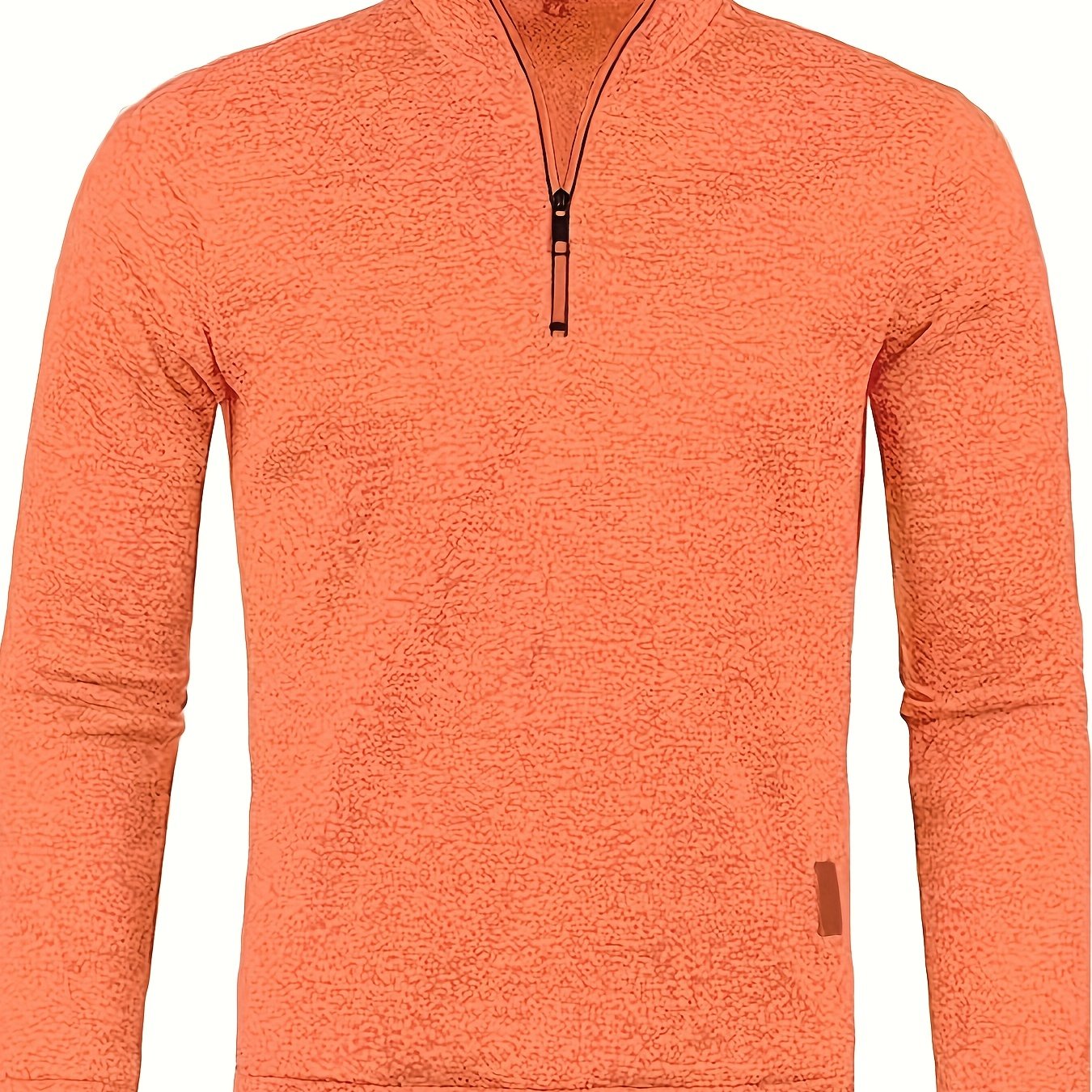 Heren fleece trui met halsrits