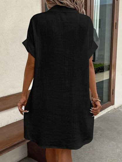 Stijlvolle katoenen overhemd jurk - Perfect voor zomerse dagen! Shop nu. afbeelding 6