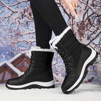 Warme Pluche Thermische Sneeuwlaarzen van Hoogwaardig Kunstleer - Comfort en Stijl voor de Winter afbeelding 6
