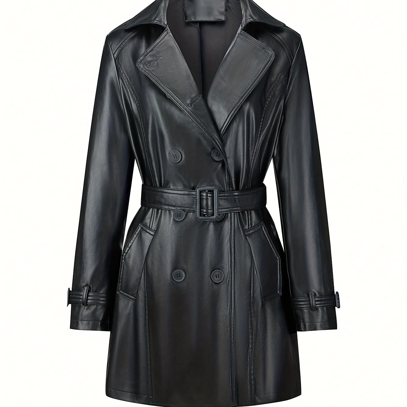 Tijdloze Vintage Trenchcoat in Katoenmix | Dubbelrijig en Getailleerd | Voor de Lente en Herfst afbeelding 6