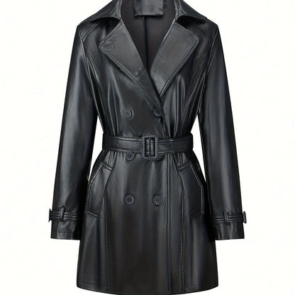 Tijdloze Vintage Trenchcoat in Katoenmix | Dubbelrijig en Getailleerd | Voor de Lente en Herfst afbeelding 6