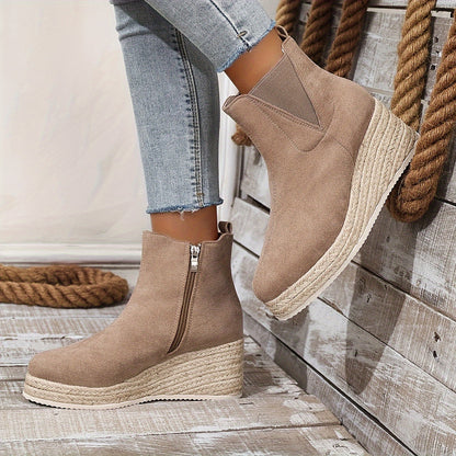 Stijlvolle damesmode-laarzen met stevige sleehak - ideaal voor herfst en winter afbeelding 3