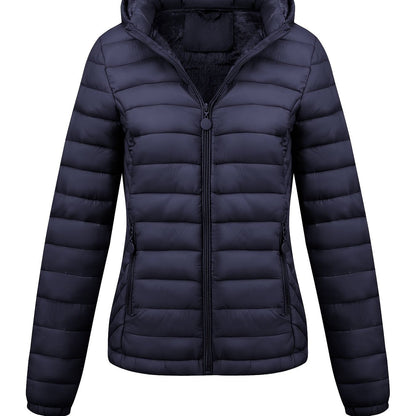 Modieuze gewatteerde ritsbare hoodie jas - stijlvol & warm voor elke gelegenheid! afbeelding 12