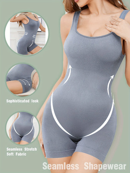 Comfortabele en ondersteunende body shaper bodysuit van hoogwaardige katoenmix | Silhouet accentuerend met superhoge compressie | Praktische trui-sluiting afbeelding 1