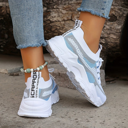 Colorblock gebreide sneakers afbeelding 12