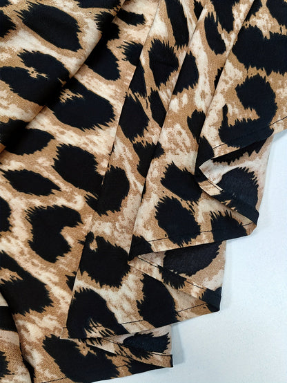 Trendy en comfortabele luipaardprint jurk voor elke gelegenheid - Elena dames overhemdjurk met lange mouwen afbeelding 4