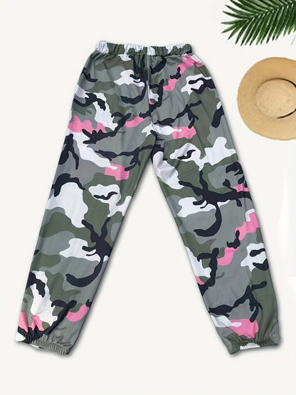 Stijlvolle dames camo jogger trainingsbroek met zakken - Perfect voor de actieve en casual vrouw - Bestel nu! afbeelding 2