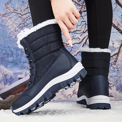 Warme Pluche Thermische Sneeuwlaarzen van Hoogwaardig Kunstleer - Comfort en Stijl voor de Winter afbeelding 10