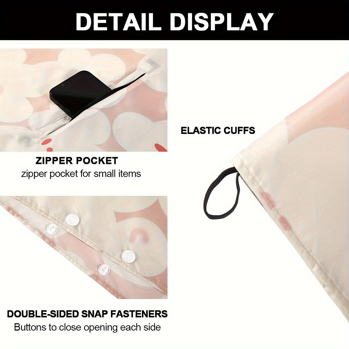 Stijlvolle waterdichte poncho met bloemenprint - Duurzaam en fashionable afbeelding 5