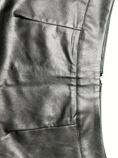 Stijlvolle hoge taille PU-leren rok met rits | Herfst & winter must-have afbeelding 5