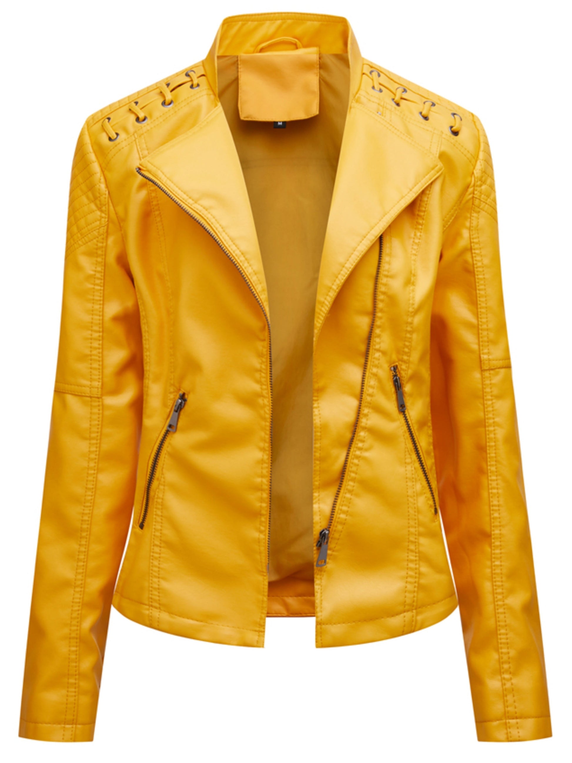 Stijlvolle waterbestendige PU leren ritsjas: perfect voor herfst en winter! Met luxe uitstraling en skinny fit voor een tijdloze look. Shop nu. afbeelding 8
