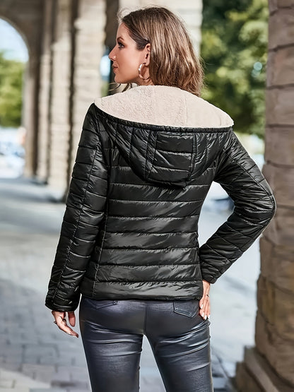 Gewatteerde Winterjas met Capuchon voor Dames: Stijlvol en Warm - Koop Nu! afbeelding 4