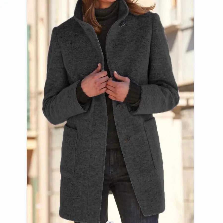 Lotte | Dames retro wollen coltrui jas