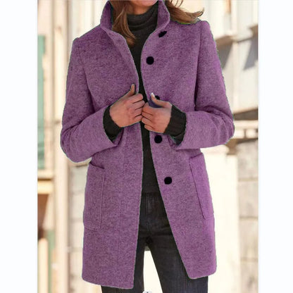 Lotte | Dames retro wollen coltrui jas