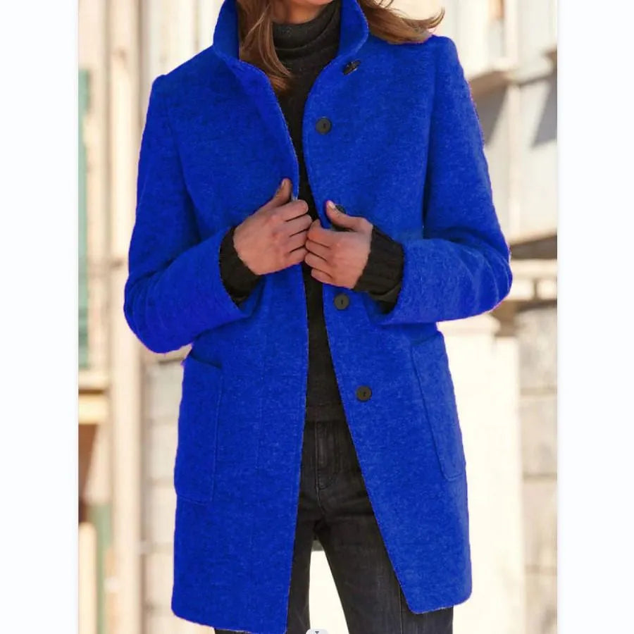 Lotte | Dames retro wollen coltrui jas